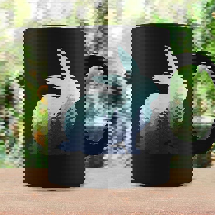 ウサギ バニー 野ウサギ 動物 野生 芸術的 グラフィック 自然 コーヒーマグ ギフトのアイデア