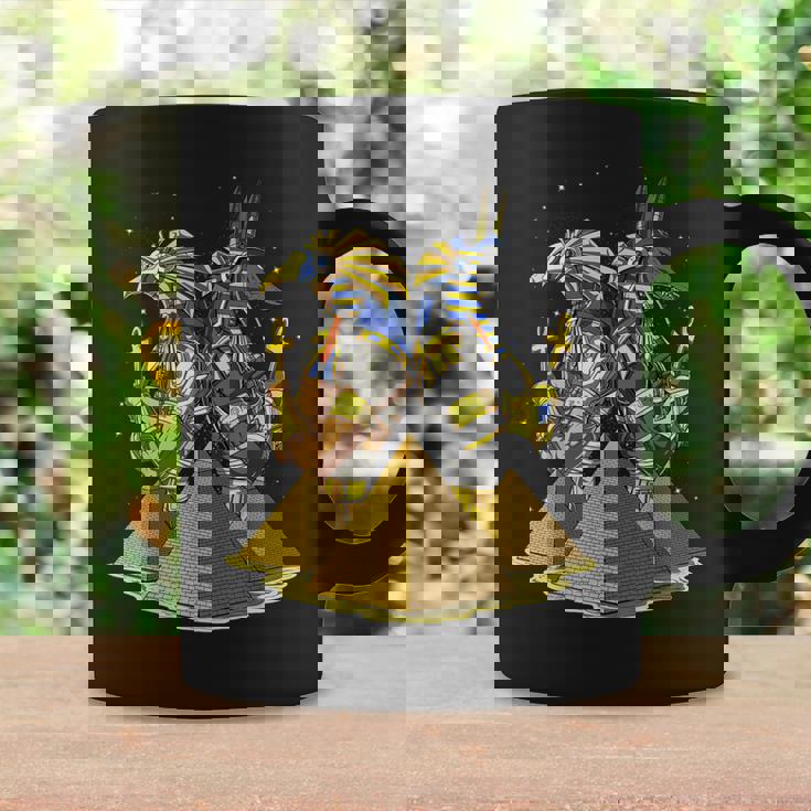 エジプトの神々アヌビスとホルスの目エジプトのピラミッドアンクのシンボル古代エジプト神話 コーヒーマグ ギフトのアイデア