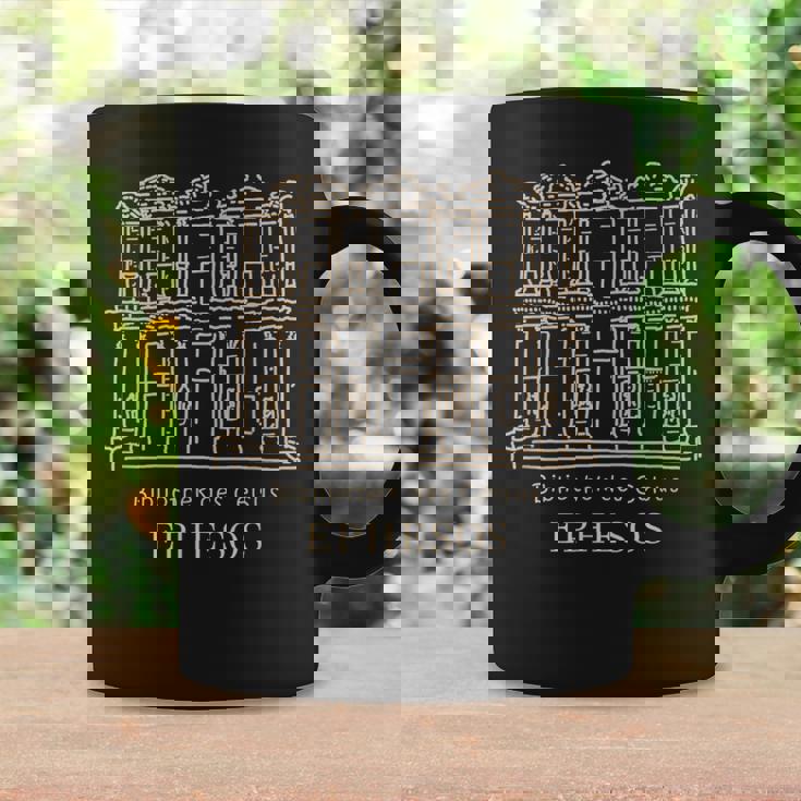 エフェソス、セルチュク、トルコ ケルスス図書館の図面 コーヒーマグ ギフトのアイデア