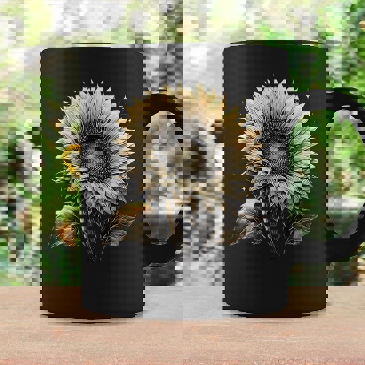 エレガントなビンテージひまわり植物芸術 コーヒーマグ ギフトのアイデア