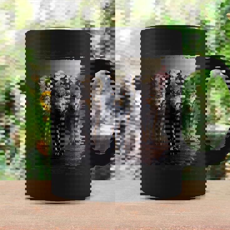 オオカミの部族 野生動物 ウルフ マウンテン コーヒーマグ ギフトのアイデア