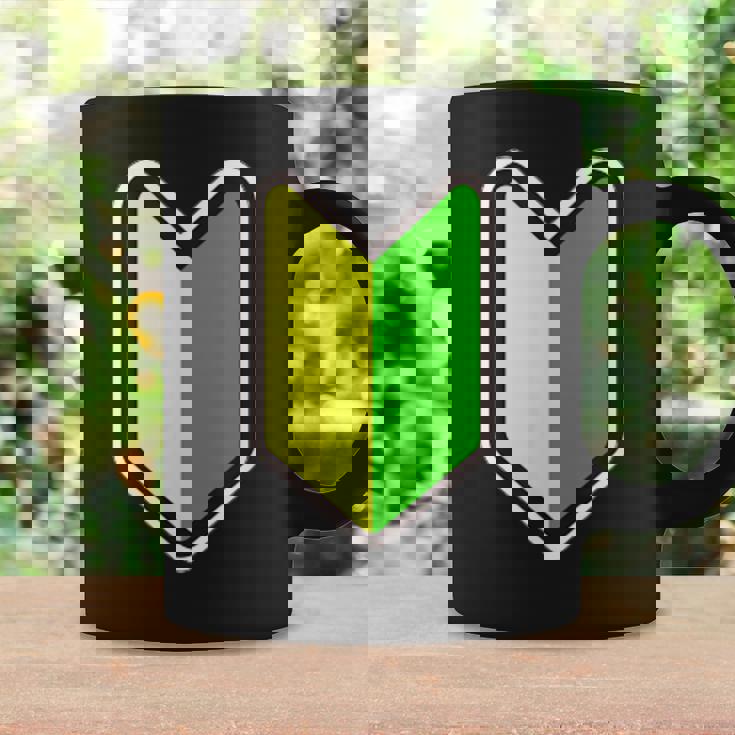 オリジナル個性派パロディ日本の道路交通法標識初心者マークプリント コーヒーマグ ギフトのアイデア