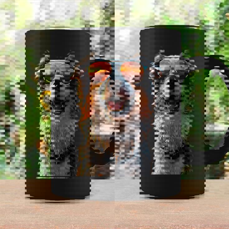 オーストラリアン・シェパード＆サングラス 愛犬家 シェパード コーヒーマグ ギフトのアイデア