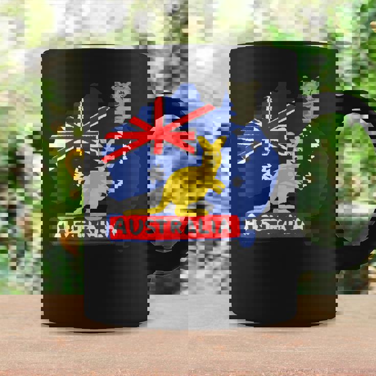 オーストラリア国旗マップ コンチネント カンガルー コアラ コーヒーマグ ギフトのアイデア