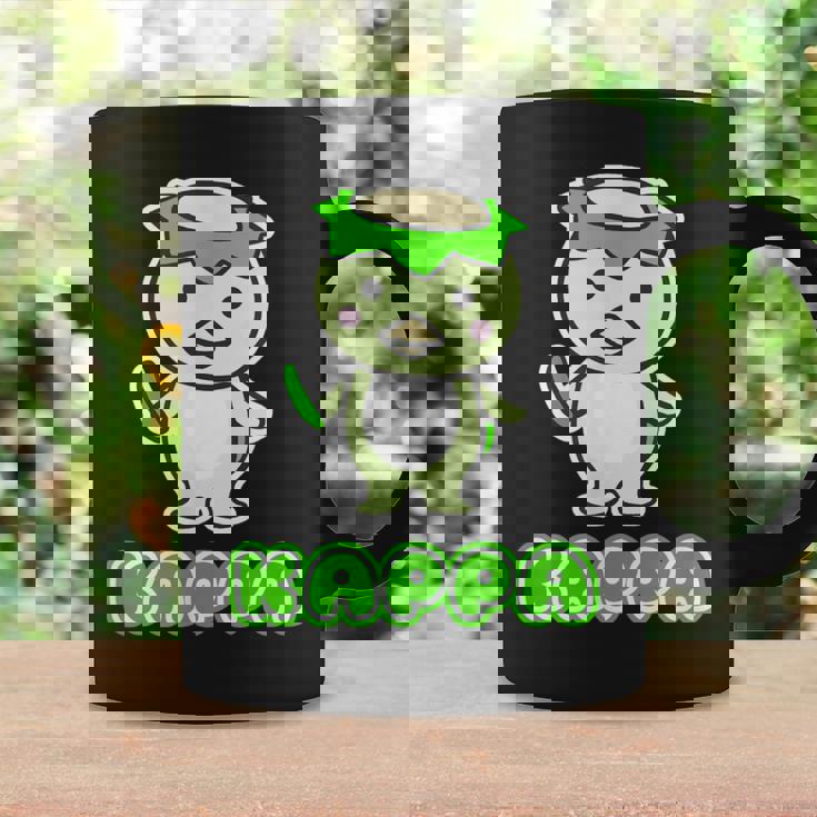 カッパ くん『セルフィー』河童【どうぶつフレンズ】きゅうり 妖怪 かわいい イラスト コーヒーマグ ギフトのアイデア