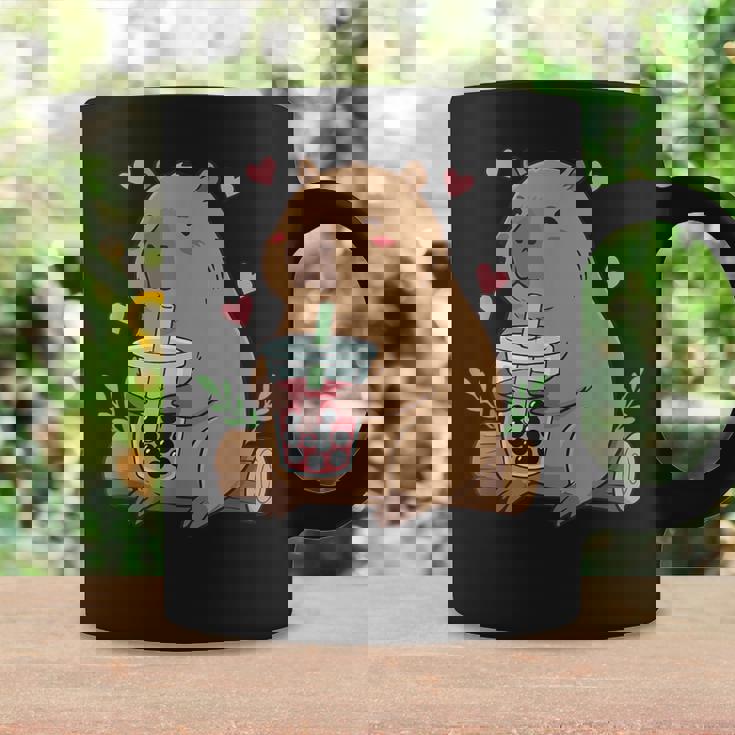 カピバラ ボバ バブルティー キッズ ガールズ キッズ カワイイ カピバラ コーヒーマグ ギフトのアイデア