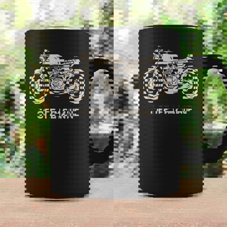 カフェレーサー 手描きバイクデザイン コーヒーマグ ギフトのアイデア