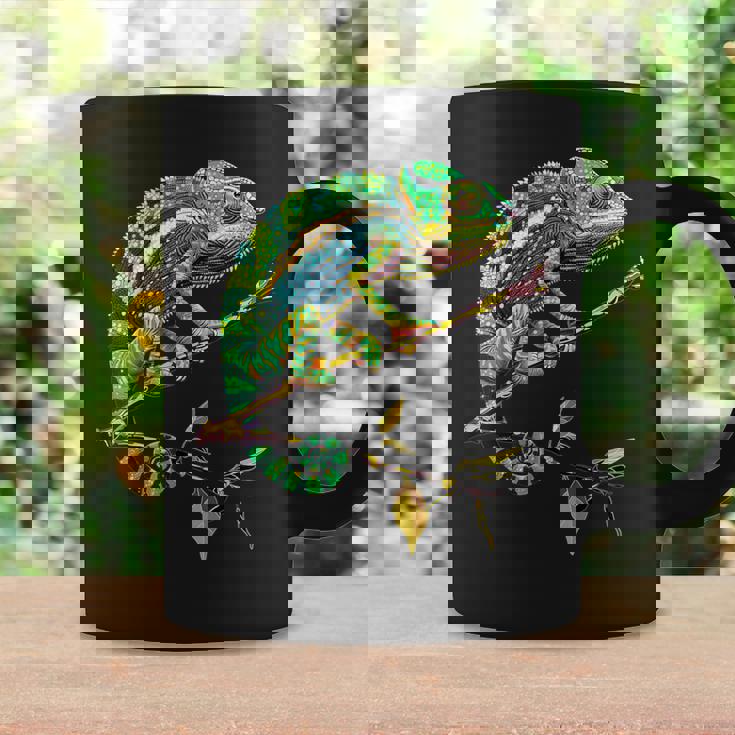 カメレオン トカゲ 爬虫類 カメレオン イグアナ トカゲ カメレオン コーヒーマグ ギフトのアイデア