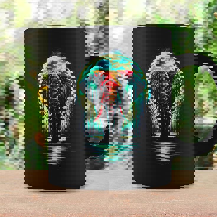 カラフル 象 精霊 動物 かっこいい イラスト アート コーヒーマグ ギフトのアイデア