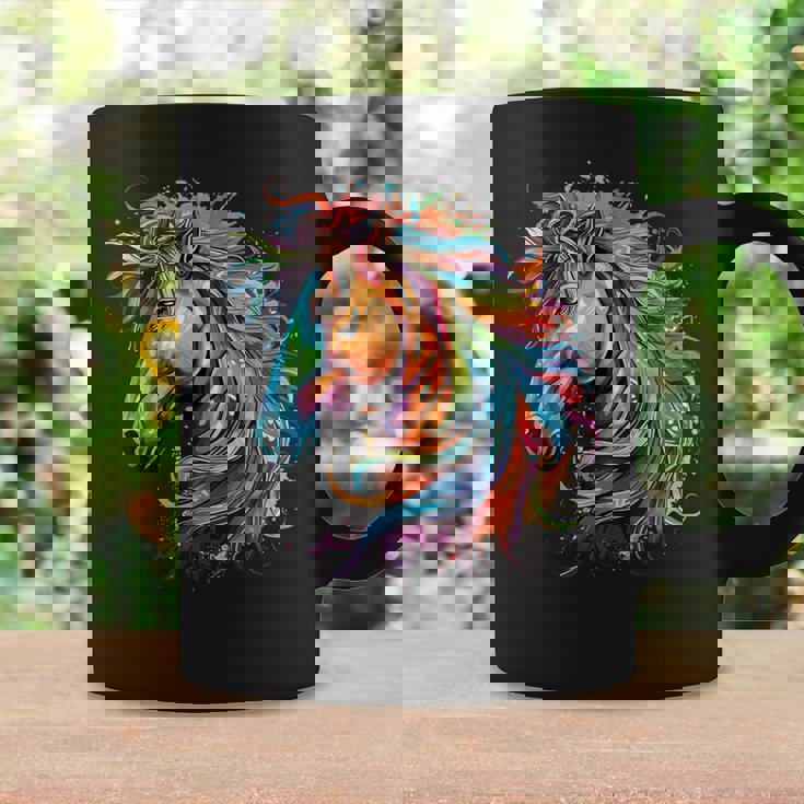 カラフルなアイルランドのドラフト馬愛好家スプラッシュアート コーヒーマグ ギフトのアイデア