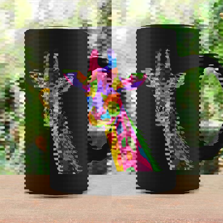 カラフルなキリン愛動物愛キリン コーヒーマグ ギフトのアイデア