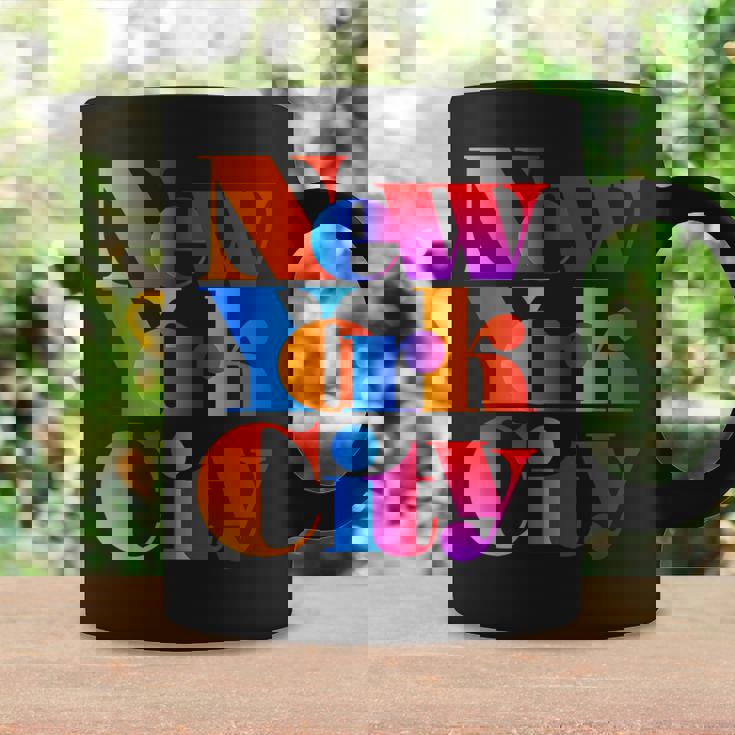 カラフルなニューヨークシティファッショングラフィックtシャツ、ニューヨーク市 コーヒーマグ ギフトのアイデア