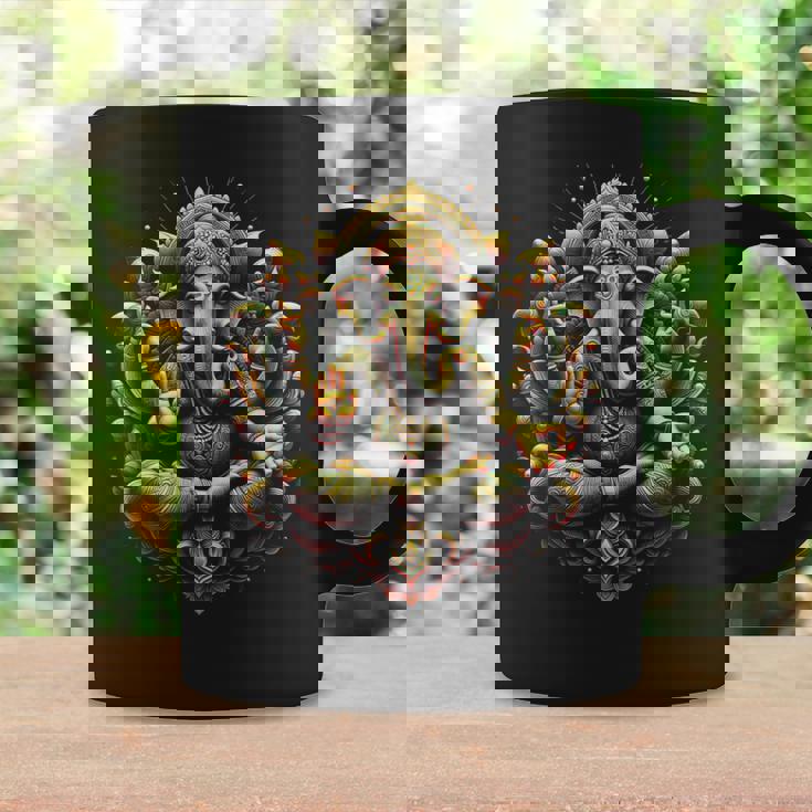 ガネーシュ ヨガ ヒンドゥー教 象 神 ガネーシャ プージャ ナマステ コーヒーマグ ギフトのアイデア