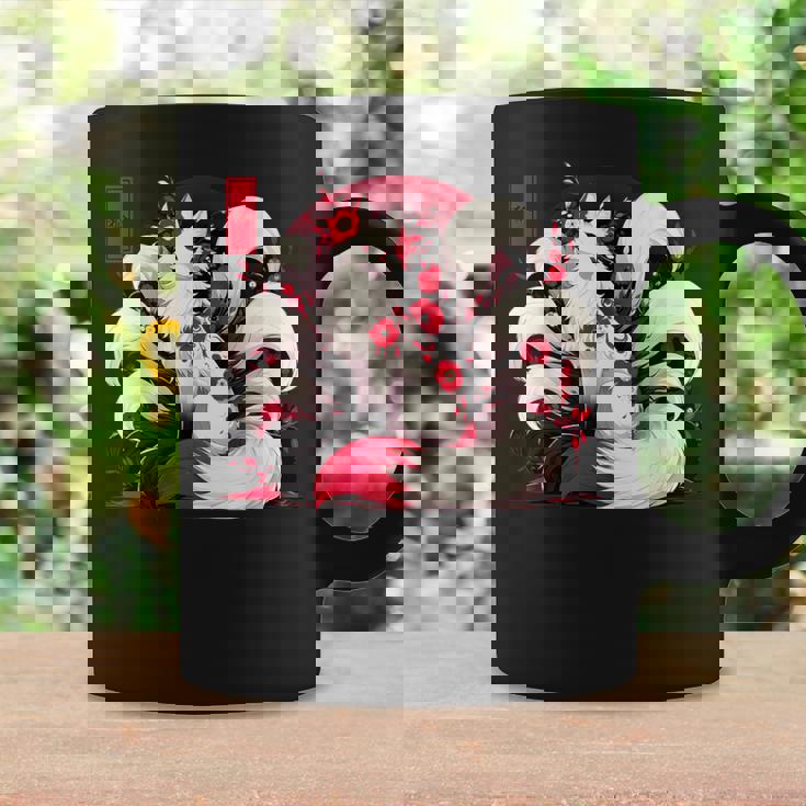 キツネ キツネ 赤いクモユリ 花 日本の九尾キツネ コーヒーマグ ギフトのアイデア