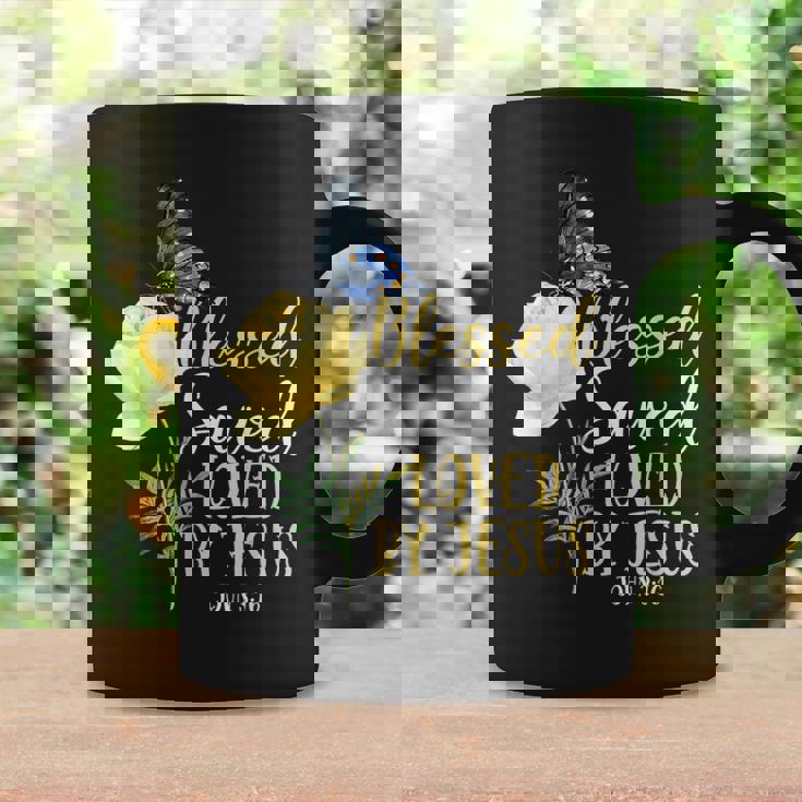 キリスト教聖書の言葉 蝶 バラの花 ヨハネ3 コーヒーマグ ギフトのアイデア