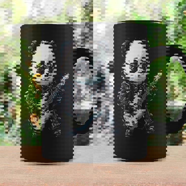 ギター ロック音楽を備えたヘビー ロック メタル パンダ コーヒーマグ ギフトのアイデア