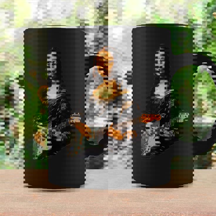 ギター 面白tシャツ モナリザ おもしろ ギタリスト 服 音楽 メンズ キッズ ネタ 服 軽音 楽器 エレキ コーヒーマグ ギフトのアイデア