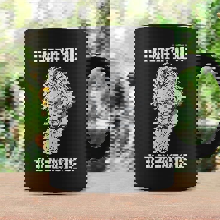 クラシック音楽 音楽家 ベートーヴェン ヴァイオリン ピアノ チェロ 練習 音楽好き おもしろ デザイン コーヒーマグ ギフトのアイデア