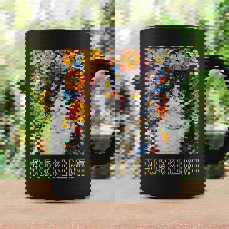 クリムト絵画の猫、猫好き、エキゾチックショートヘア、アーティスト コーヒーマグ ギフトのアイデア