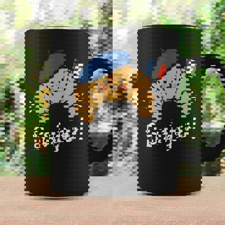 クロワッサン フランス語格言 フランス ベーキング 朝食 面白い コーヒーマグ ギフトのアイデア