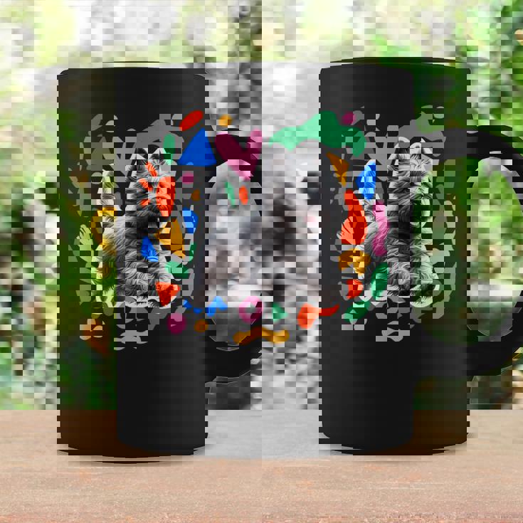 ケアンテリア カラフルなデザインの犬 コーヒーマグ ギフトのアイデア