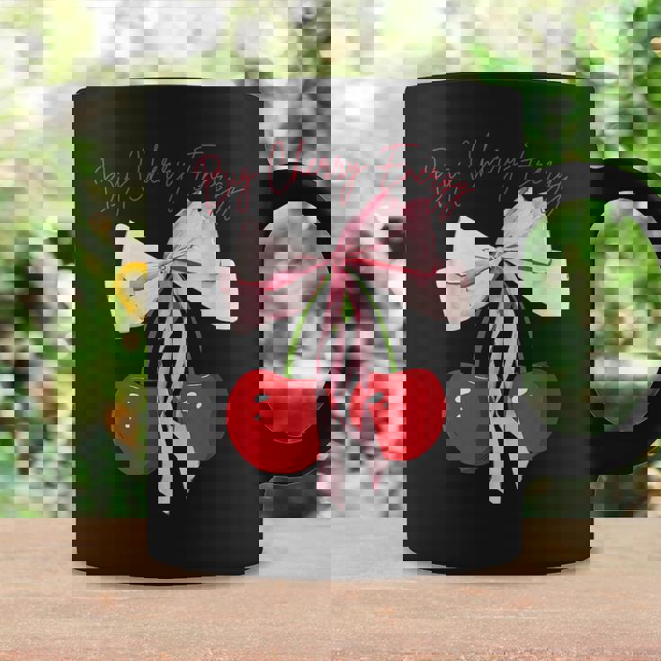 コケット さくらんぼのリボン ビッグチェリー エネルギー キュート コケット コーヒーマグ ギフトのアイデア