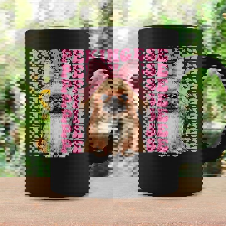 コケットボウ ペキニーズガール 犬 ママ 母の日 ピンク コーヒーマグ ギフトのアイデア