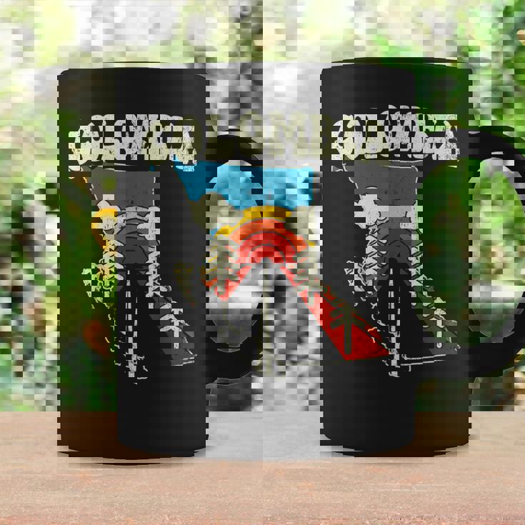 コロンビア ビンテージ コロンビアン カントリー レインボー レトロ 70年代地図 コーヒーマグ ギフトのアイデア