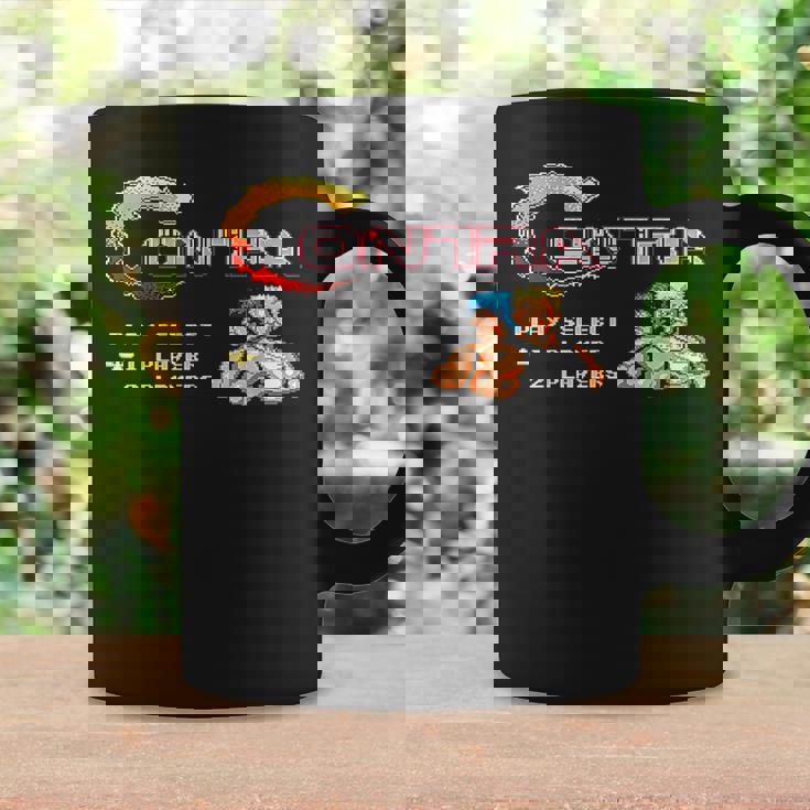 コントラ タイトル スクリーン レトロ ゲーマー ピクセル ウォリアー クラシック ゲーム コーヒーマグ ギフトのアイデア