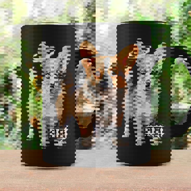 コーギー 天使 子犬 水彩 コーヒーマグ ギフトのアイデア