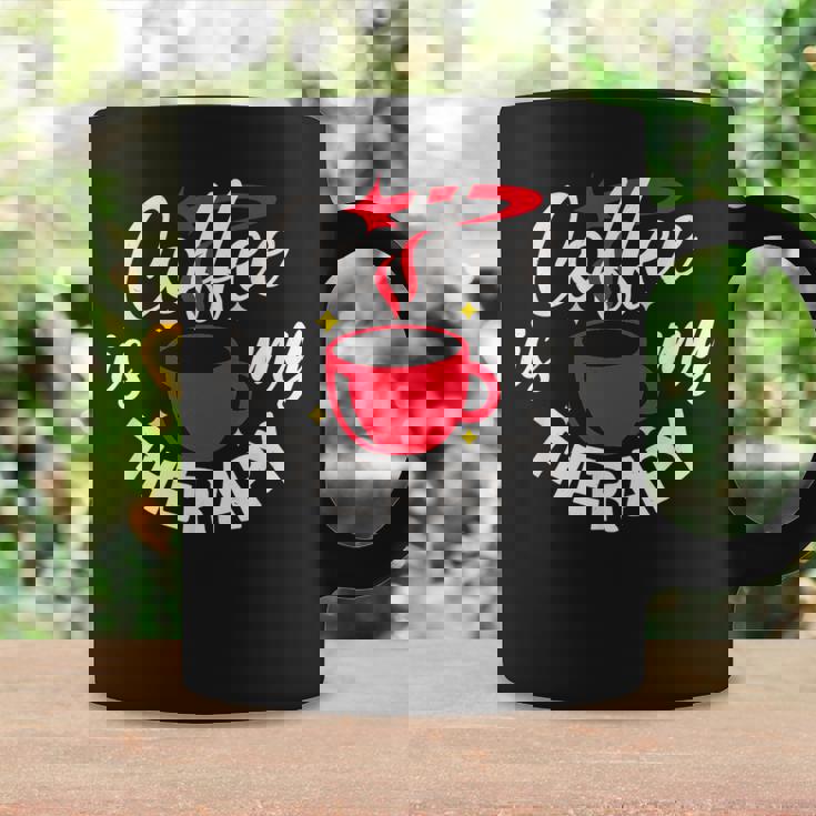 コーヒーは私のセラピー、面白いカフェイン愛好家 コーヒーマグ ギフトのアイデア