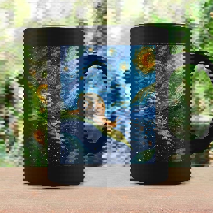 ゴッホの星空の夜のカタツムリスローモーバー動物愛好家 コーヒーマグ ギフトのアイデア