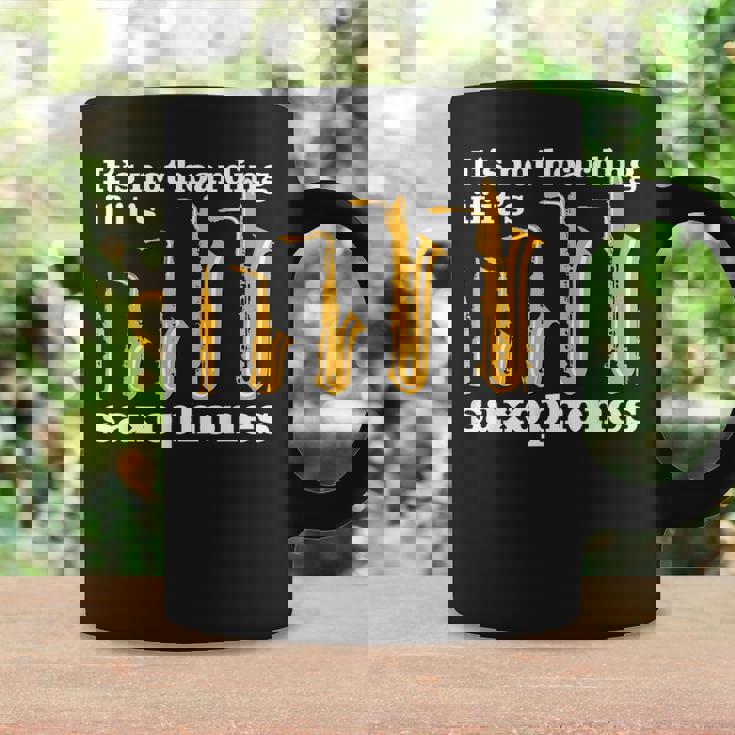 サックス奏者のための面白いサックスミームまたはサックスジョーク 「Axophone Joke 」 コーヒーマグ ギフトのアイデア