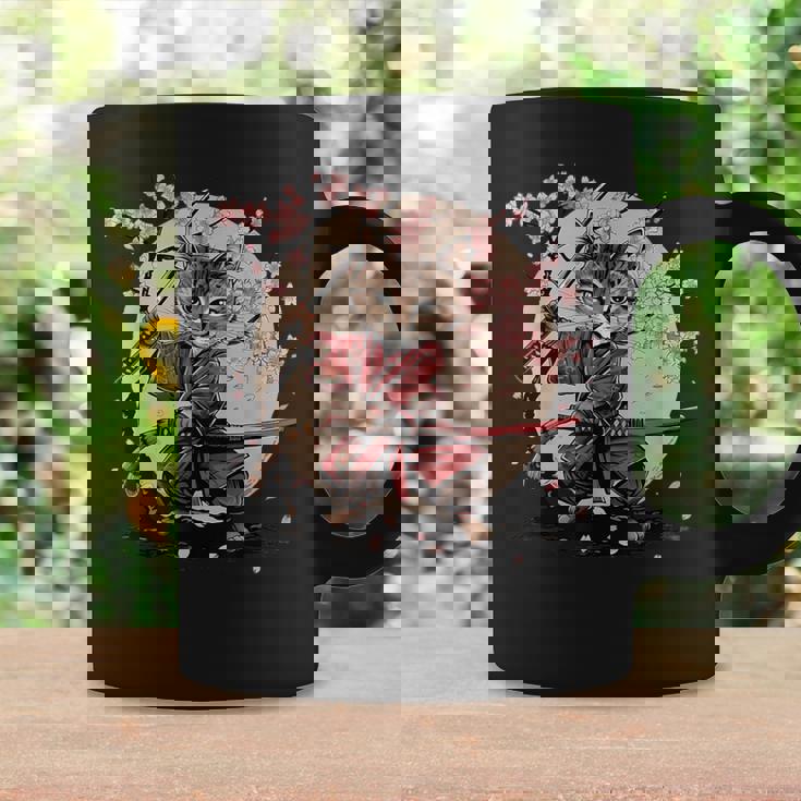 サムライキャット 日本戦士 サクラツリー 日本忍者 猫 コーヒーマグ ギフトのアイデア