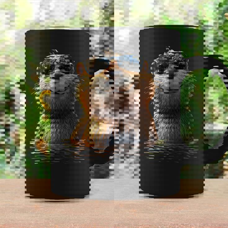 サングラスをかけたビーバー げっ歯類が大好き かわいいビーバー コーヒーマグ ギフトのアイデア