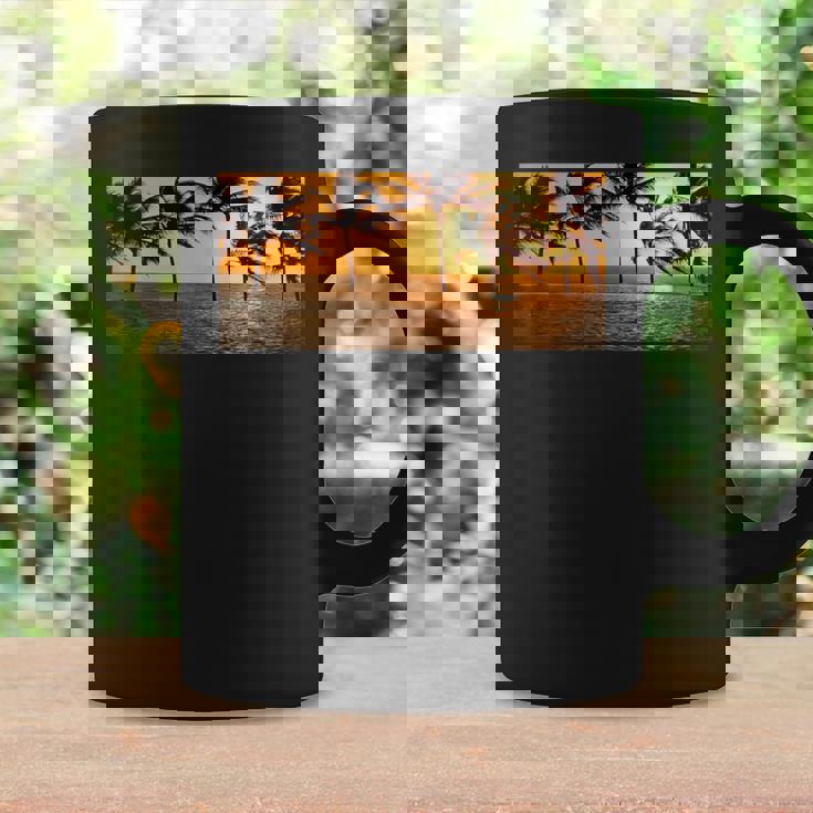 サンセット ビーチ ヤシの木 クール 海 サーフィン コーヒーマグ ギフトのアイデア