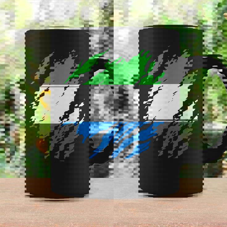 シエラレオネの国旗シエラレオネ コーヒーマグ ギフトのアイデア