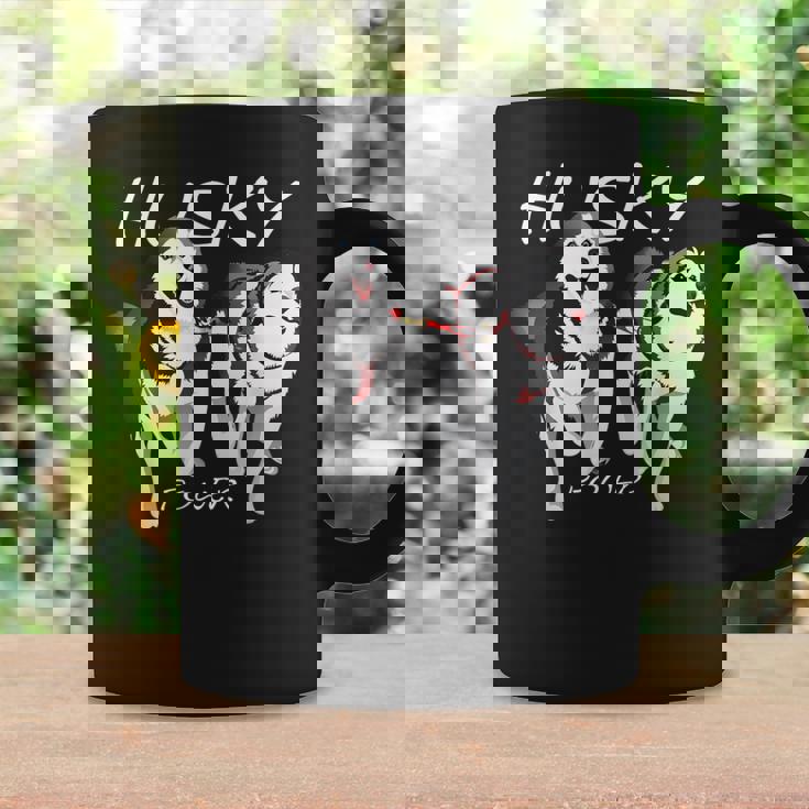 シベリアンハスキーパワーすごいかわいいハスキー コーヒーマグ ギフトのアイデア