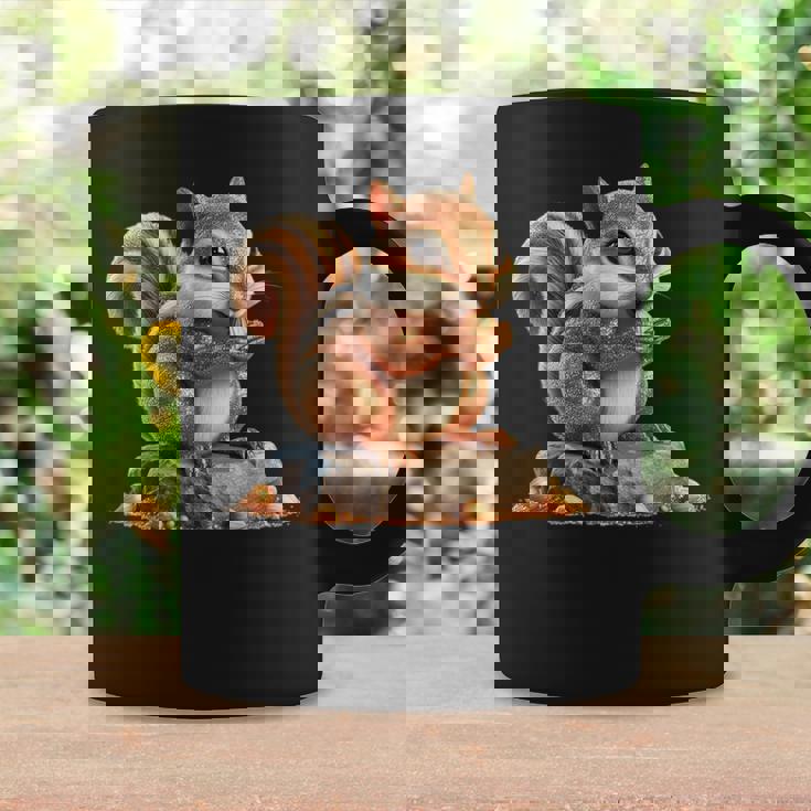 シマリス 森林 動物 木 リス 水彩 コーヒーマグ ギフトのアイデア