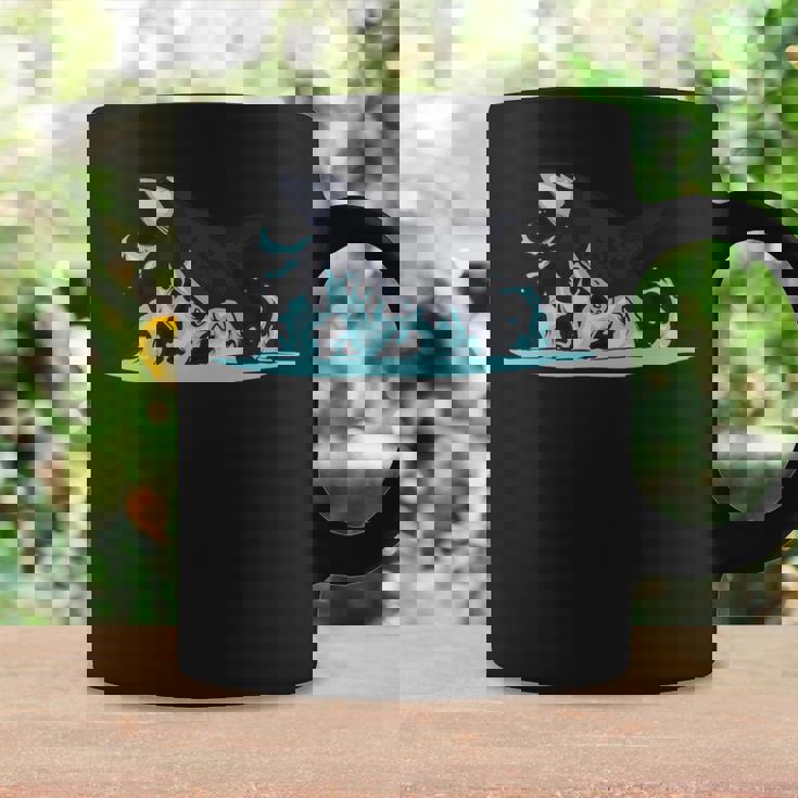 シャチギフトジャンピングオルカシャチ 長袖tシャツ コーヒーマグ ギフトのアイデア