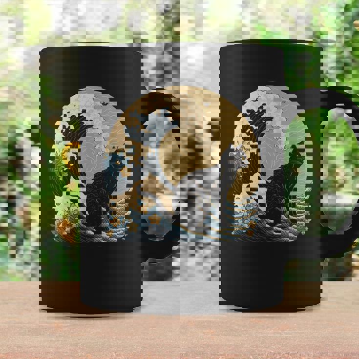 シュールレアリズム 日本画 黒猫 コーヒーマグ ギフトのアイデア