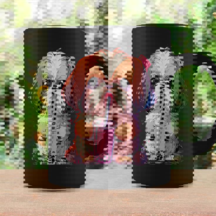 シーズー ボバティー バブルティー アニメ カワイイ 犬 コーヒーマグ ギフトのアイデア