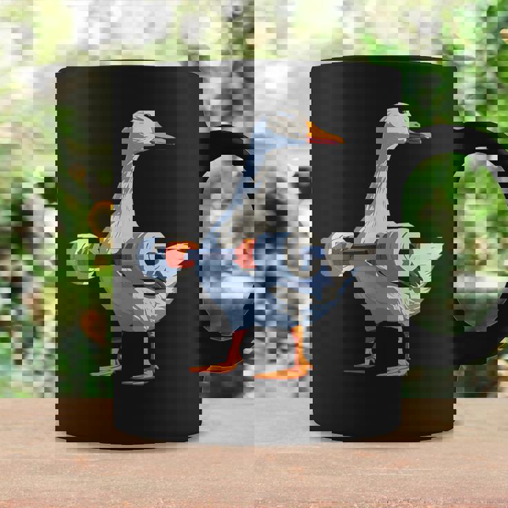 ジムダックグースウェイトリフティング ストロングコアワークアウト コーヒーマグ ギフトのアイデア