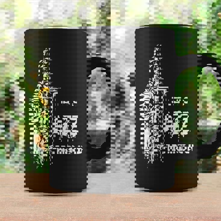 ジャズ・サックス レッツ・ジャズ・シング・アップlet's Jazz Thing Up コーヒーマグ ギフトのアイデア