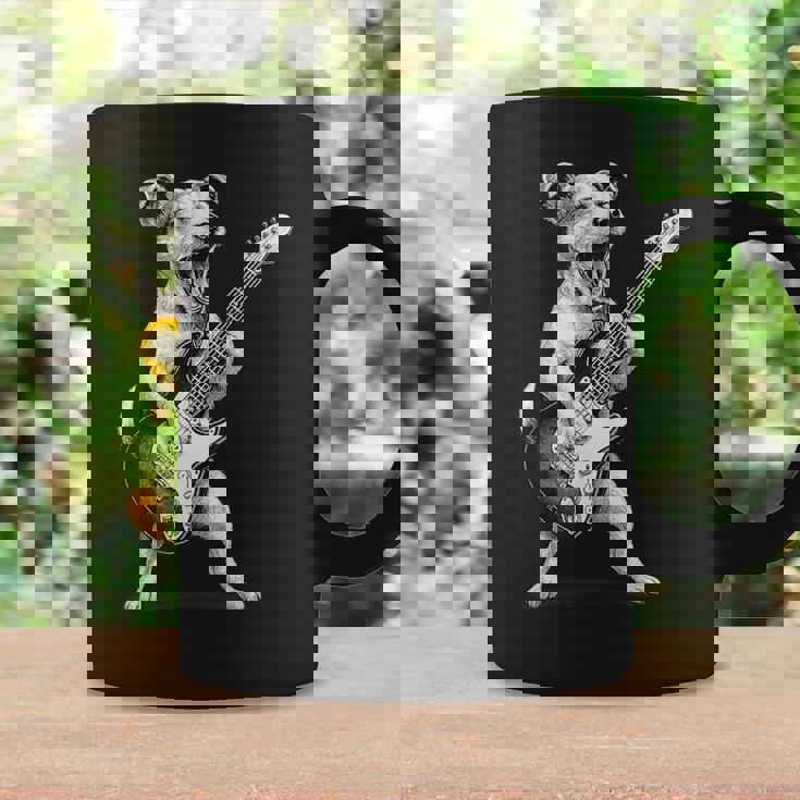 ジャック・ラッセル・テリア ギターを弾く ロックミュージック 犬好き コーヒーマグ ギフトのアイデア