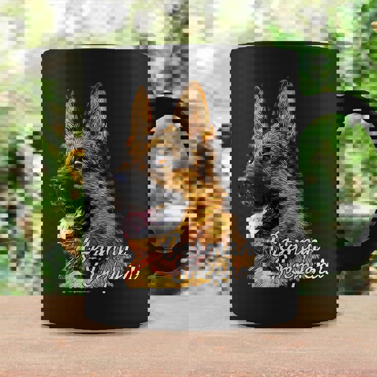 ジャーマンシェパード犬 愛国的なジャーマンシェパード警察犬 コーヒーマグ ギフトのアイデア