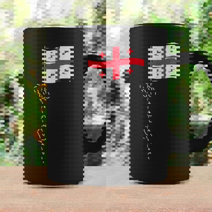 ジョージア シグネチャー フラッグ ポール エレガント 愛国的 ジョージア国旗 コーヒーマグ ギフトのアイデア