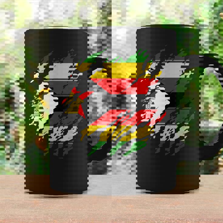 ジンバブエの旗ジンバブエ コーヒーマグ ギフトのアイデア
