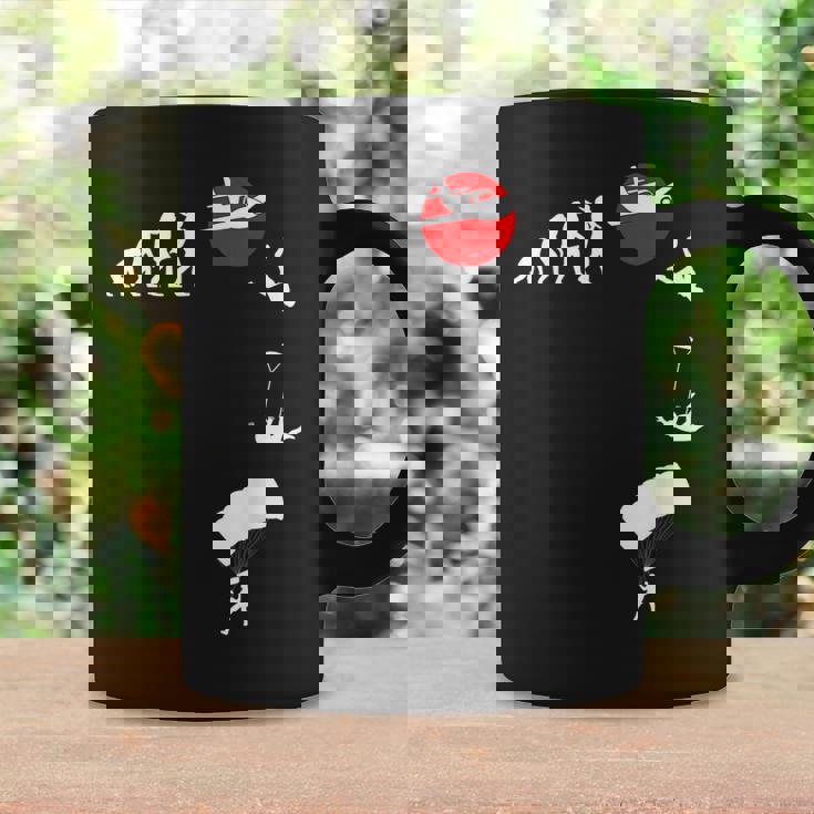 スカイダイビング、パラシュートアウトフィット、スカイダイビング、パラシュツリスト コーヒーマグ ギフトのアイデア