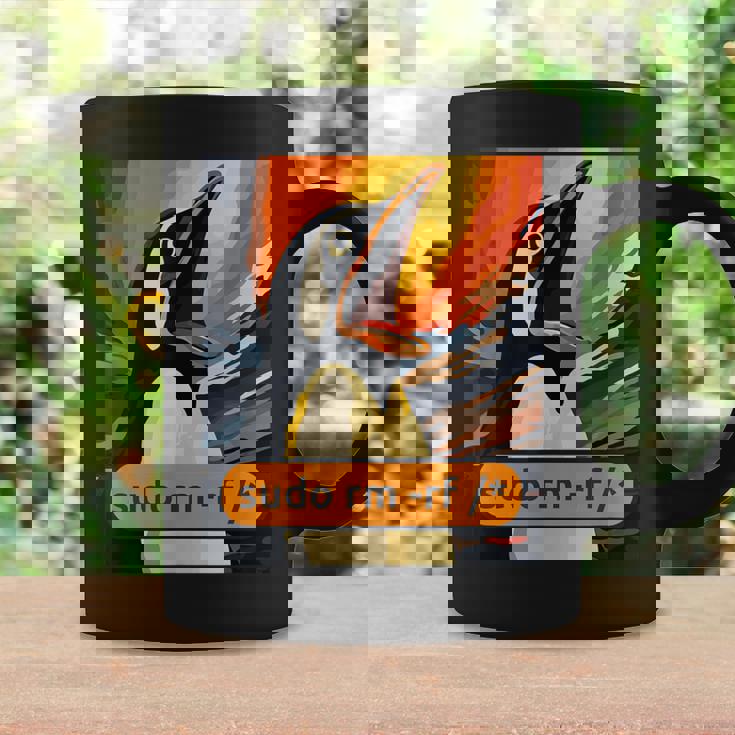 スクリーミング・タックス Linuxudo Rm-Rf コーヒーマグ ギフトのアイデア